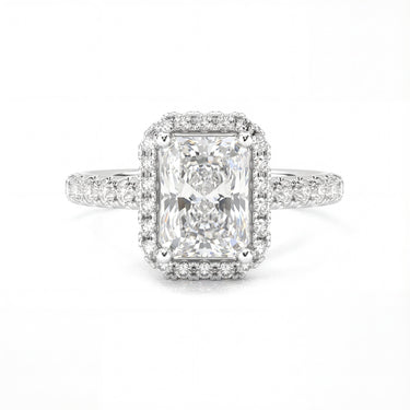 Infinity Halo Pavé Radiant Cut Diamond Ring - Beyon Diamond