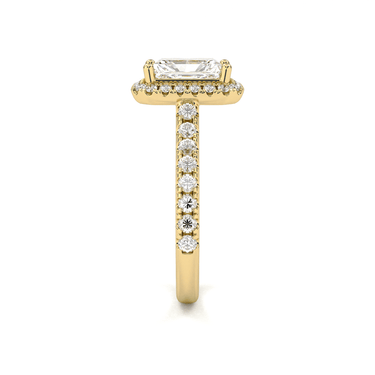 Infinity Halo Pavé Radiant Cut Diamond Ring - Beyon Diamond