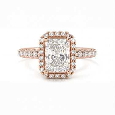 Infinity Halo Pavé Radiant Cut Diamond Ring - Beyon Diamond