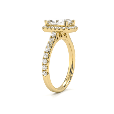 Infinity Halo Pavé Radiant Cut Diamond Ring - Beyon Diamond