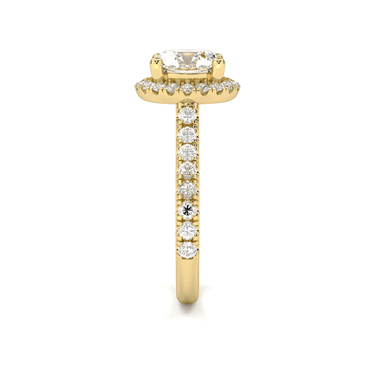 Infinity Halo Pavé Round Cut Diamond Ring - Beyon Diamond