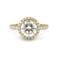 Infinity Halo Pavé Round Cut Diamond Ring - Beyon Diamond
