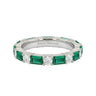 Lab Grown Emerald and Round Diamond Wedding Band 2CTW - Beyon Diamond