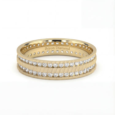 Layered Wave Men's Ring - Beyon Diamond