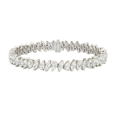 Marquise and Pear Cut Diamond Tennis Bracelet 6.5CTW - Beyon Diamond
