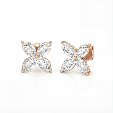 Marquise Cluster Diamond Stud Earrings 0.64CTW - Beyon Diamond