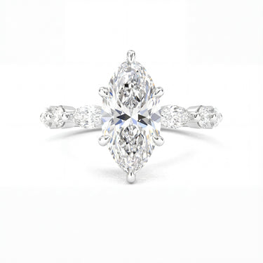 Marquise Cut with Marquise Side Stone Diamond Ring - Beyon Diamond