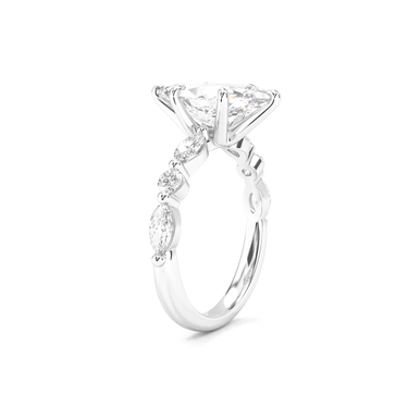 Marquise Cut with Marquise Side Stone Diamond Ring - Beyon Diamond