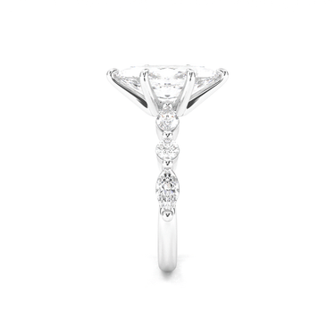 Marquise Cut with Marquise Side Stone Diamond Ring - Beyon Diamond