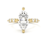 Marquise Cut With Round Side Stone Engagement Ring - Beyon Diamond