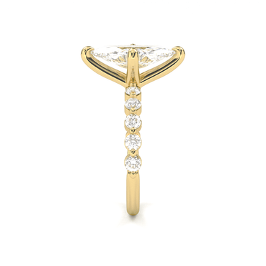Marquise Cut With Round Side Stone Engagement Ring - Beyon Diamond