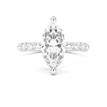 Marquise Cut With Round Side Stone Engagement Ring - Beyon Diamond