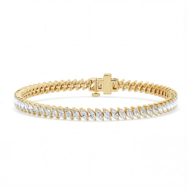Marquise Diagonal Diamond Tennis Bracelet (5 CTW) - Beyon Diamond