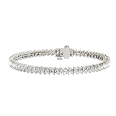 Marquise Diagonal Diamond Tennis Bracelet (5 CTW) - Beyon Diamond