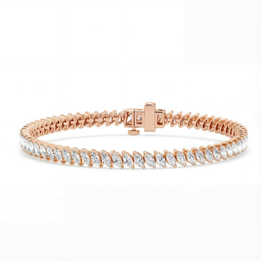 Marquise Diagonal Diamond Tennis Bracelet (5 CTW) - Beyon Diamond
