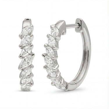 Marquise Diamond Hoop Earrings Earring 0.75 CTW - Beyon Diamond