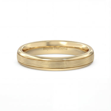 Men's Grooved Satin Finish Band - Beyon Diamond
