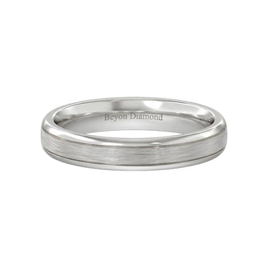 Men's Grooved Satin Finish Band - Beyon Diamond