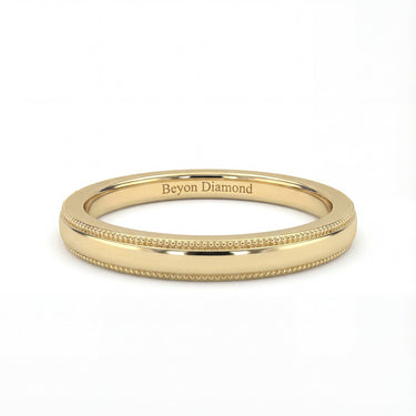 Men's Milgrain Medium Edge Comfort Fit Band - Beyon Diamond