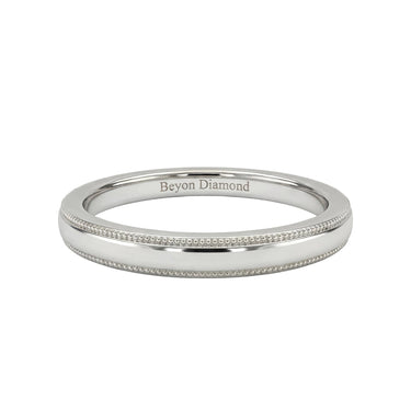 Men's Milgrain Medium Edge Comfort Fit Band - Beyon Diamond