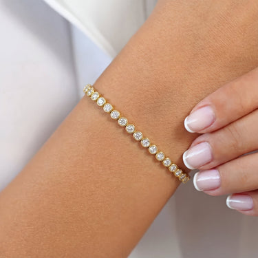 Mini Bezel Diamond Tennis Bracelet 0.5CTW - Beyon Diamond