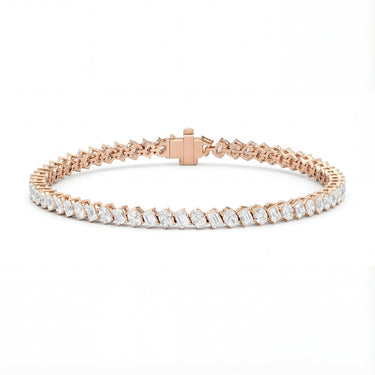 Oval and Emerald Cut Diamond Tennis Bracelet 5.6CTW - Beyon Diamond