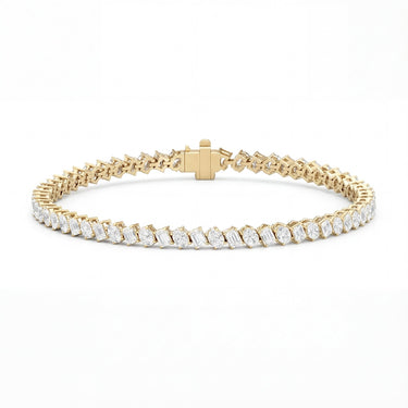 Oval and Emerald Cut Diamond Tennis Bracelet 5.6CTW - Beyon Diamond