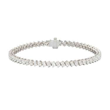 Oval and Emerald Cut Diamond Tennis Bracelet 5.6CTW - Beyon Diamond