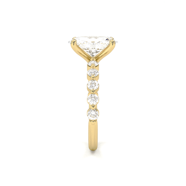 Oval Cut With Round Side Stone Engagement Ring - Beyon Diamond