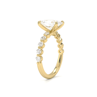Oval Cut With Round Side Stone Engagement Ring - Beyon Diamond