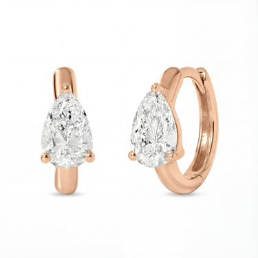 Pear Cut Huggie Earrings - Beyon Diamond