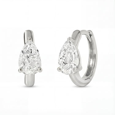 Pear Cut Huggie Earrings - Beyon Diamond