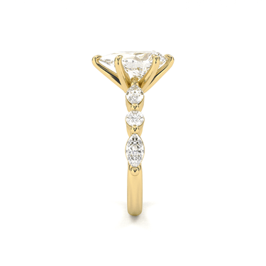 Pear Cut with Marquise Side Stone Diamond Ring - Beyon Diamond