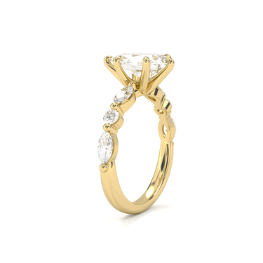 Pear Cut with Marquise Side Stone Diamond Ring - Beyon Diamond