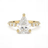 Pear Cut With Round Side Stone Engagement Ring - Beyon Diamond