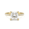 Prong Pavé Solitaire Princess Cut Diamond Ring - Beyon Diamond
