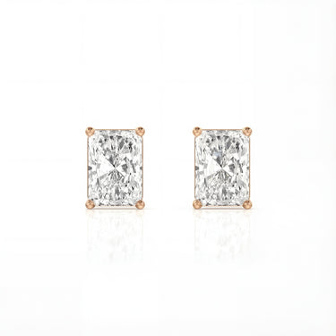 Radiant Cut Diamond Stud Earrings - Beyon Diamond