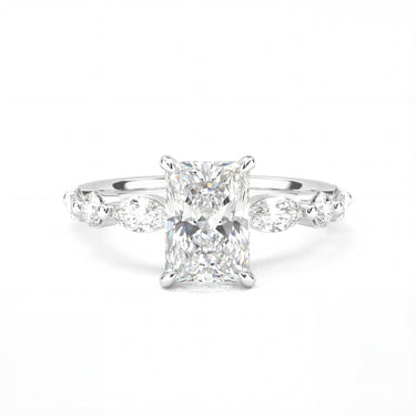 Radiant Cut with Marquise Side Stone Diamond Ring - Beyon Diamond