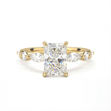 Radiant Cut with Marquise Side Stone Diamond Ring - Beyon Diamond