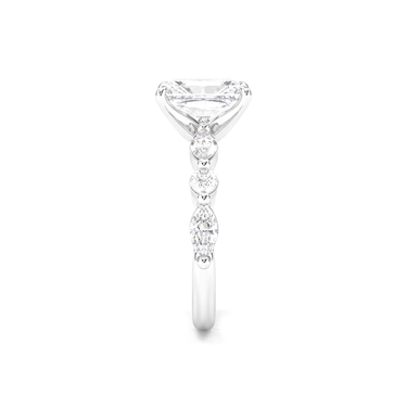 Radiant Cut with Marquise Side Stone Diamond Ring - Beyon Diamond