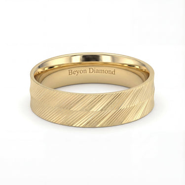 Ribbed Parallel Men's Ring - Beyon Diamond