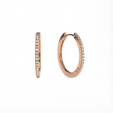 Diamond Hoop Earrings 0.58CTW - Le Bezel 