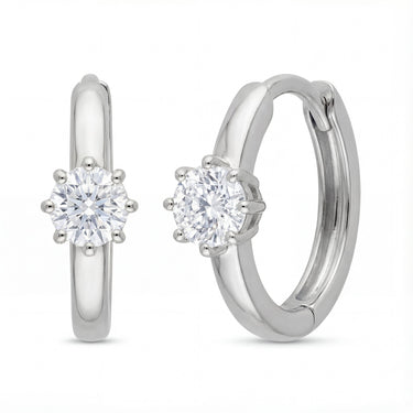 Round Cut Huggie Earrings - Beyon Diamond