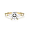 Round Cut with Marquise Side Stone Diamond Ring - Beyon Diamond