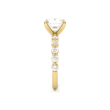 Round Cut With Round Side Stone Engagement Ring - Beyon Diamond