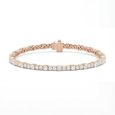 Round Sequence Diamond Tennis Bracelet 3.7CTW - Beyon Diamond