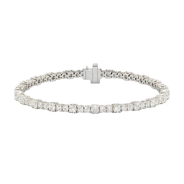 Round Sequence Diamond Tennis Bracelet 3.7CTW - Beyon Diamond