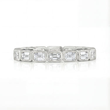 Sideways Emerald Bezel Eternity Band 1.44 CTW - Beyon Diamond