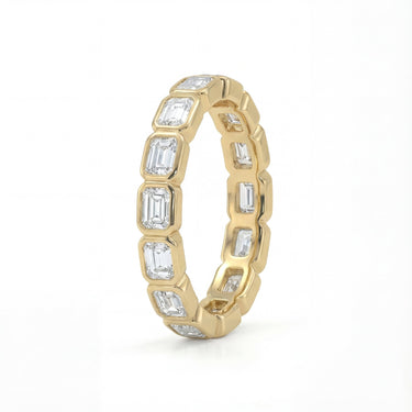 Sideways Emerald Bezel Eternity Band 1.44 CTW - Beyon Diamond