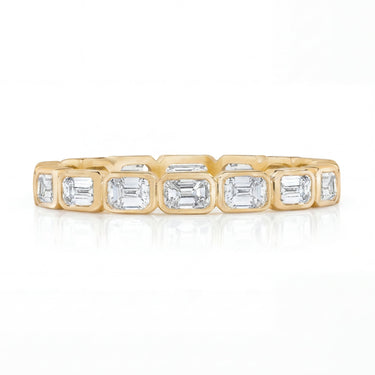 Sideways Emerald Bezel Eternity Band 1.44 CTW - Beyon Diamond